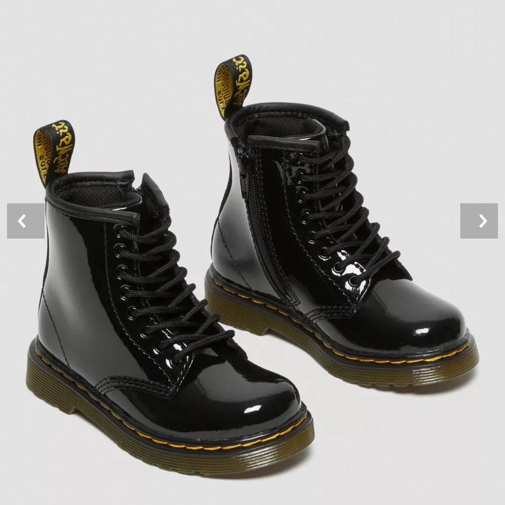 Dr. Martens TODDLER 1460 PATENT LEATHER LACE UP BOOTS